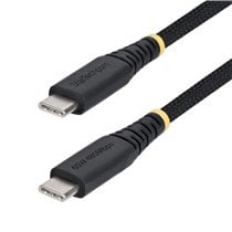 Cable de Carga USB-C Trenzado de TPE y Nailon de 30cm - Cable Cargador USB Tipo C - - Cable Cargador para Portátil o Tablet - Ca