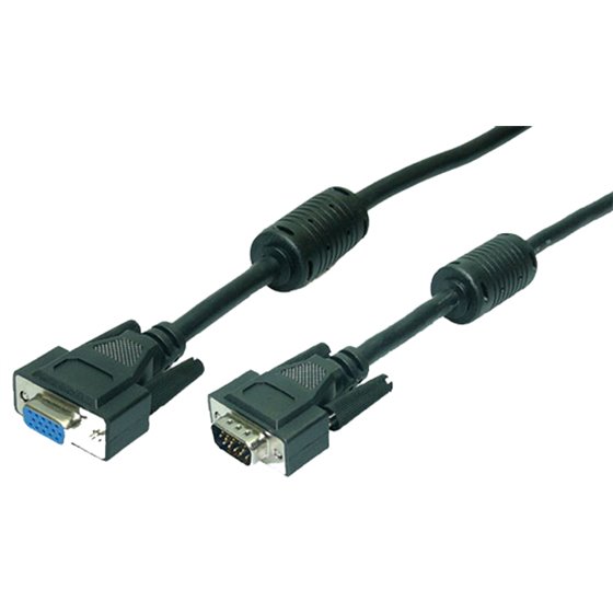 VGA M/F 1.8m cable VGA 1,8 m VGA (D-Sub) Negro