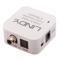 70411 cambiador de género para cable Toslink RCA Blanco
