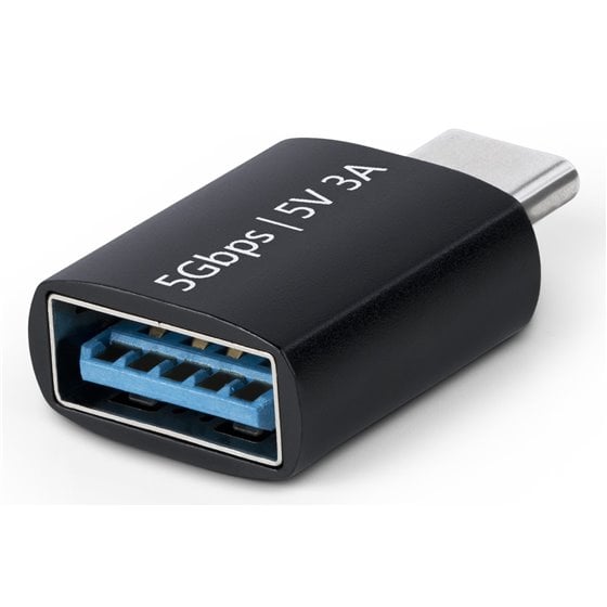 Adaptador USB-C a USB-A - USB Tipo C 5Gbps - Conversor USB Tipo C a USB-A - USB-C Macho a USB-A Hembra - Carcasa de Metal