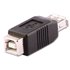 71228 cambiador de género para cable USB A USB B Negro