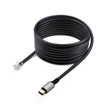 Adaptador USB-C a RJ9 para Auriculares con Micrófono - Adaptador USB Tipo C a RJ9 con Cable de 1,8m - Adaptador para Teléfonos, 