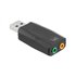 ADAUSB51 cambiador de género para cable USB-A 2 x 3.5mm Negro