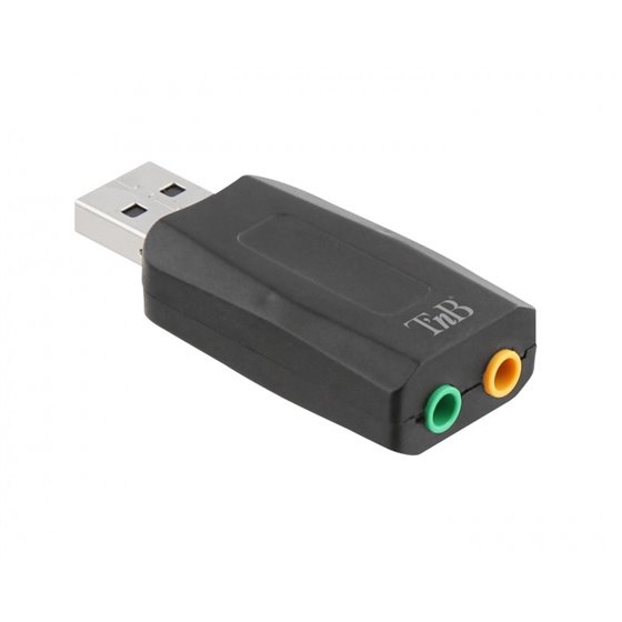 ADAUSB51 cambiador de género para cable USB-A 2 x 3.5mm Negro