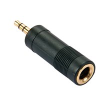 35621 cambiador de género para cable 3.5mm 6.3mm Negro