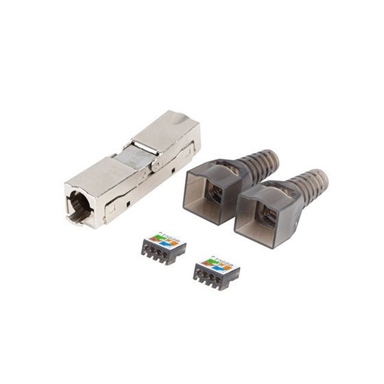 PL2SA-6000TL conector RJ-45 Plata, Transparente