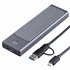 EW7022 caja para disco duro externo Caja externa para unidad de estado sólido (SSD) Gris M.2