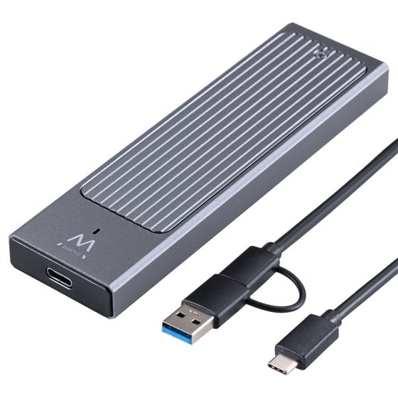 EW7022 caja para disco duro externo Caja externa para unidad de estado sólido (SSD) Gris M.2