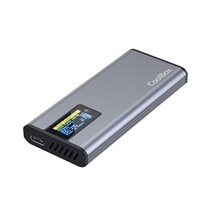 CAJA/CARCASA SSD M.2 NVME/SATA LCD MINICHASE PS32 USB3.2 GEN2 ALUMINIO