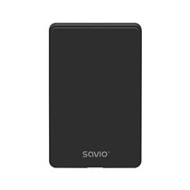 SAVAK-73 caja para disco duro externo Carcasa de disco duro/SSD Negro 2.5"