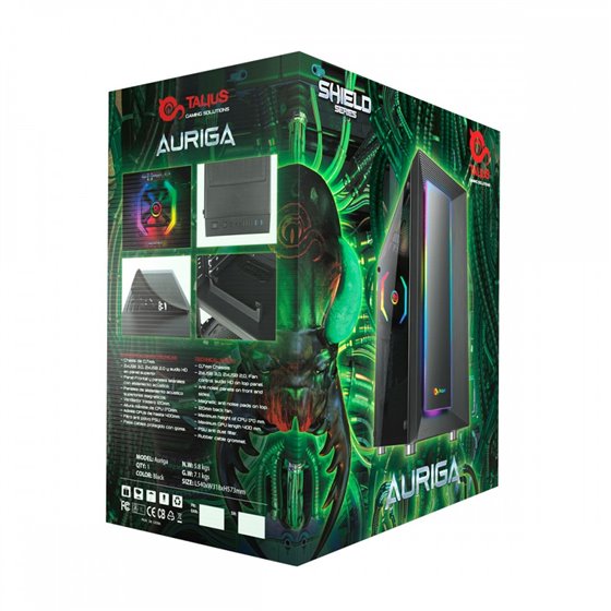 Caja Atx gaming Auriga cristal templado USB 3.0