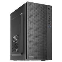 AC5, Caja Ordenador Compacta Micro ATX, Frontal Malla Refrigeración, USB 3.0, Negro