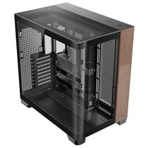 C8 Curve Wood Full Tower Negro, Transparente, Madera