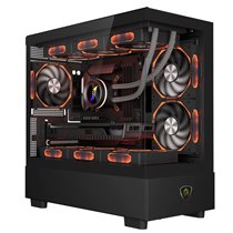XC-301 GLASS carcasa de ordenador Negro