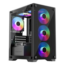 XC-201 GLASS carcasa de ordenador Negro