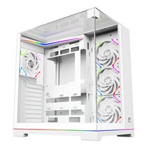 TESSERACT A-RGB, TORRE GAMING, 4x VENTILADORES, 3D ULTRA-PANORAMICO,BTF, TYPO C, ATX, BANCA