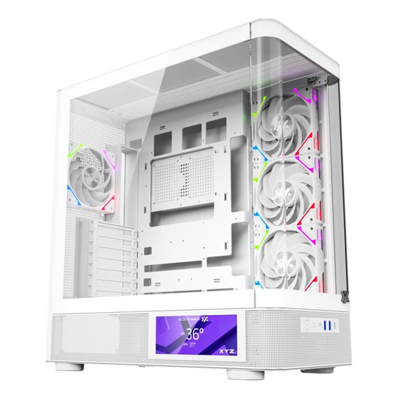 QUANTUM PRO, TORRE GAMING , 4x VENTILADORES, PWM, BTF, PANTALLA 6,2" , TIPO C , ATX, BLANCA