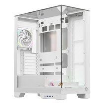 TRIFECTA, TORRE GAMING, 2x VENTILADORES, 3D ULTRA-PANORAMICO,BTF, TYPO C, ATX, BLANCA