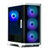 M4 WHITE carcasa de ordenador Mini Tower Negro, Blanco
