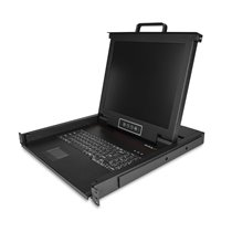 Consola KVM de Montaje en Rack - Teclado QWERTY - KVM para Rack de Servidores de 1 puerto VGA con Monitor LCD de 17" - Switch KV