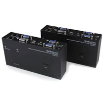 Extensor de Consola KVM por Cat 5 Ethernet (200m) con USB y Vídeo VGA Doble
