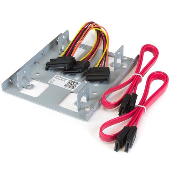 Bracket Adaptador Bandeja de Montaje 2 Unidades de Disco Duro HDD de 2,5" a Bahía de 3,5 Pulgadas
