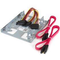 Bracket Adaptador Bandeja de Montaje 2 Unidades de Disco Duro HDD de 2,5" a Bahía de 3,5 Pulgadas