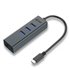 Metal USB-C HUB 3 Port + Gigabit Ethernet Adapter