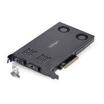 Tarjeta Rack Móvil de 2 Bahías para SSD NVMe M.2 a PCIe x8 - Requiere Bifurcación - Bahías de Intercambio en Caliente - Instalac