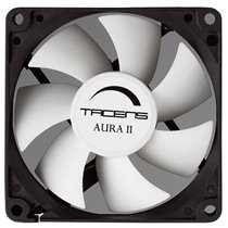 3AURAII8, Ventilador Ordenador 8 cm, Ultrasilencioso, Antipolvo, Negro