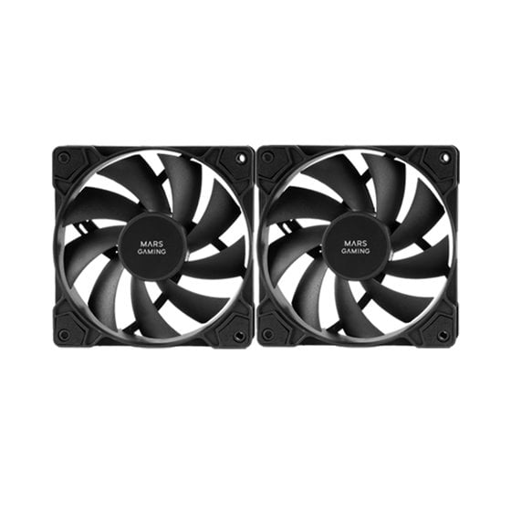 MF-PWMX2 Negro, Kit 2 Ventiladores 120mm, Ultra silenciosos FDB 12dB, Sistema Anti-vibraciones, Sistema PWM