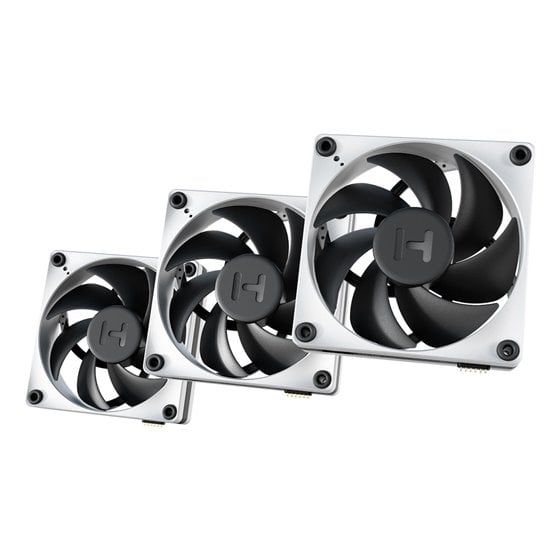 THICC FP12 Carcasa del ordenador Ventilador 12 cm Negro, Blanco 3 pieza(s)