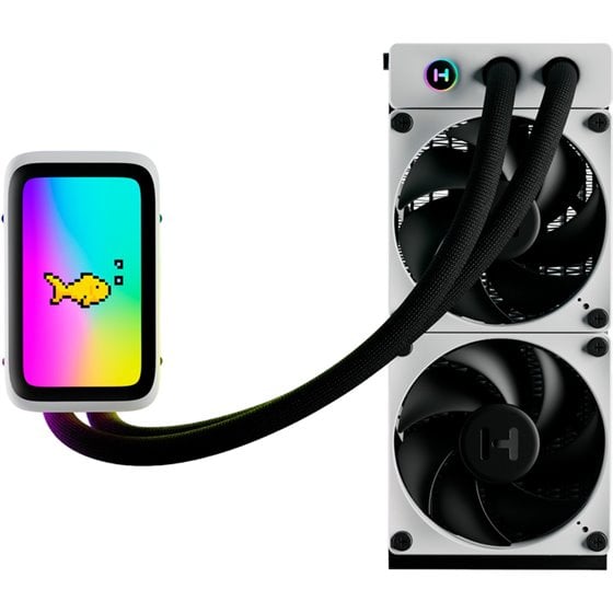 THICC Q60 Procesador Kit de refrigeración líquida 12 cm Negro, Blanco 2 pieza(s)
