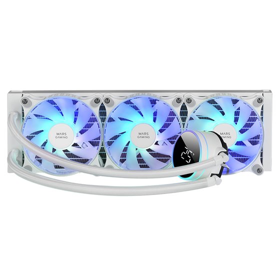 ML-LCD360, Refrigeración Líquida AIO, TDP 600W, 3x Ventiladores FDB ARGB 120mm, Pantalla LCD con Monitoreo de Temperatura, Bomba