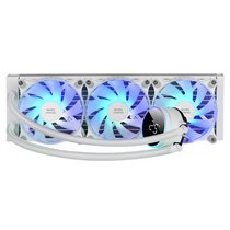 ML-LCD360, Refrigeración Líquida AIO, TDP 600W, 3x Ventiladores FDB ARGB 120mm, Pantalla LCD con Monitoreo de Temperatura, Bomba