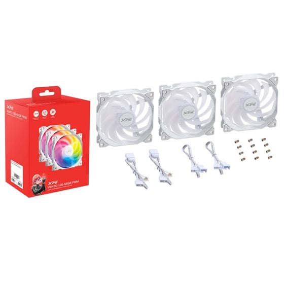 VENTO 120 ARGB PWM (3pack) Blanco