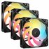 RS120-R ARGB Carcasa del ordenador Ventilador 12 cm Negro 3 pieza(s)