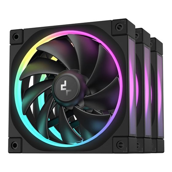 FL12-3 in 1 Carcasa del ordenador Ventilador 12 cm Negro 3 pieza(s)