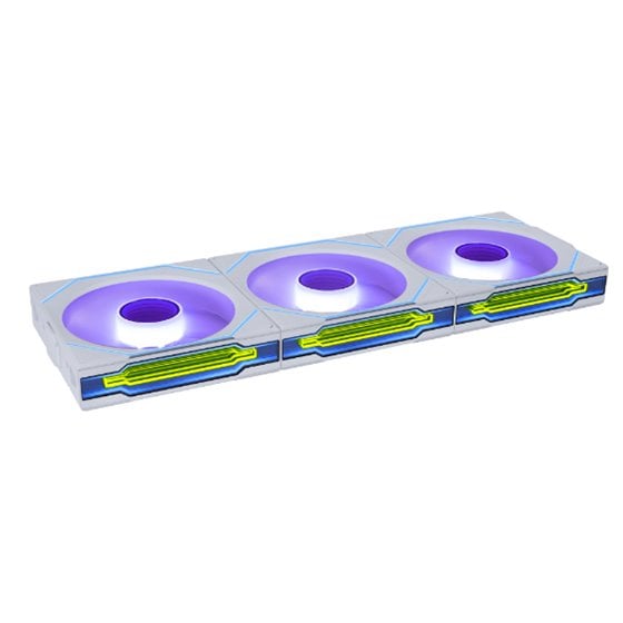 Uni Fan SL-INF WIRELESS 120 Carcasa del ordenador, Procesador Sistema de refrigeración líquida todo en uno 12 cm Blanco 1 pieza(
