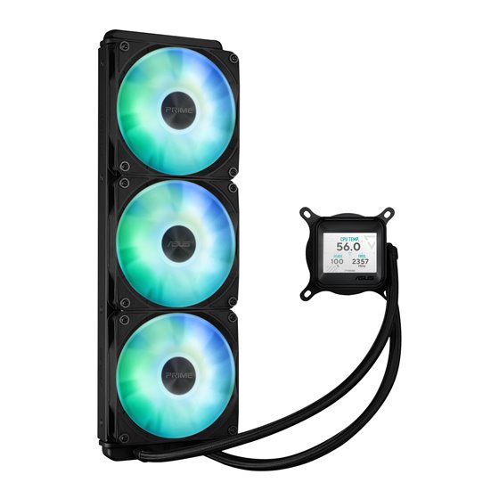 Prime LC 360 ARGB LCD Procesador Sistema de refrigeración líquida todo en uno 12 cm Negro