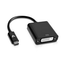 USB-C macho a DVI-D hembra adaptador Negro
