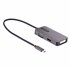 Adaptador de Vídeo USB C, Adaptador USB Tipo C a HDMI VGA DVI hasta 4K 60Hz, Adaptador de Pantalla Multipuertos, Compatible con 