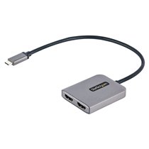Adaptador USB-C a HDMI Doble - Hub MST USB Tipo C - Divisor Extensor de Monitor HDMI 4K 60Hz para Portátil - HDR - con Cable Inc