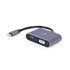 A-USB3C-HDMIVGA-01 Adaptador gráfico USB 3840 x 2160 Pixeles Gris