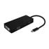 Conversor USB-C A DP/DVI/HDMI/VGA, USB-C/M-DP/H-DVI/H-HDMI/H-Vga/H, Negro, 15cm