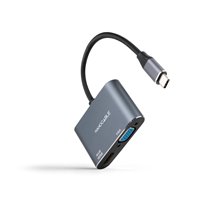 Conversor USB-C a HDMI/VGA 15 cm, Gris