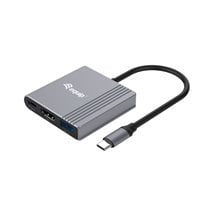 Adaptador 3 en 1 USB-C a HDMI / USB-A / USB PD, 4K/60Hz, 100W USB PD