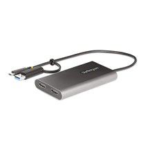 Adaptador USB-C a HDMI Doble - USB Tipo C a 2 Monitores HDMI - 4K 60Hz - Entrega de Alimentación PD de 100W con Paso - Cable Inc