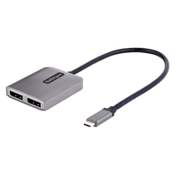 Adaptador USB-C a DisplayPort 1.4 Doble - Hub MST USB C Multi Monitor - Divisor Multiplicador DP Doble 5K 60Hz DP - HDR - con Ca