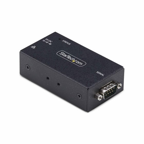 Adaptador Serie a Ethernet - Conversor RJ45 LAN IP a DB9 RS232 - Servidor de Dispositivos Serie de 1 Puerto - Carcasa de Metal -